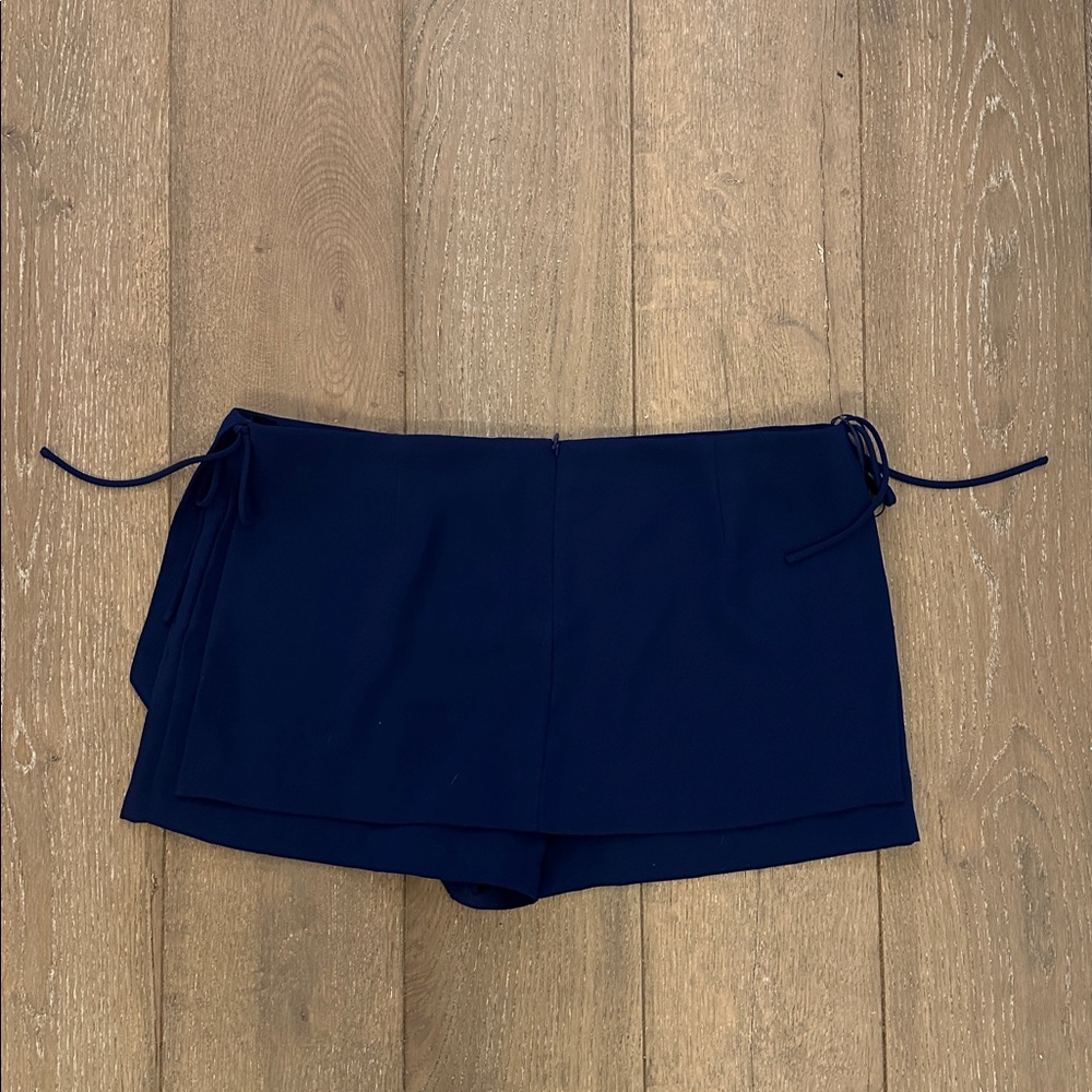 Amanda Uprichard Deep Blue Skorts with Side Ties - Picture 3 of 3